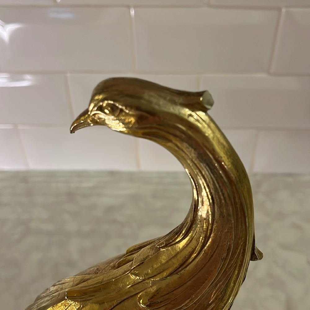 Vintage Syroco Gold Pheasant Peacock Mid Century Birds, Statues, Figurines - Picture 7 of 14